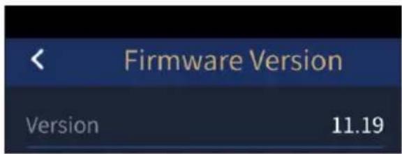 Firmware Version Version 11.19