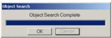 Object Search Object Search Complete OK Cancel