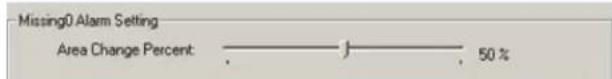 Missing0 Alarm Setting Area Change Percent: 50 %