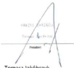 PREZES JARZAĐOU Tomasz Jakóhczyk President Tomasz Jakóhczyk