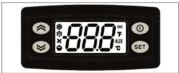 -8.00 (°C) -8.00 T AUX °C SET