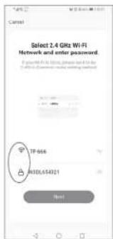 Select 2.4 GHz Wi-Fi Network and enter password. If required to access, please check for the WSDL654321 TP-066 WSDL654321 Next