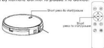 Short press to start/pause Short press to start/pause
