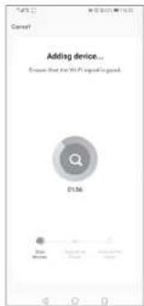 Adding device... Describe that the Wi-Fi signal logo. D1.56