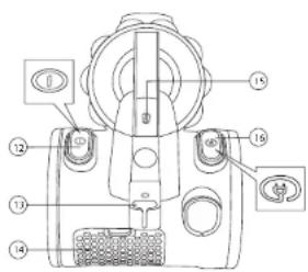 Technical diagram of a mechanical device with numbered components for identification