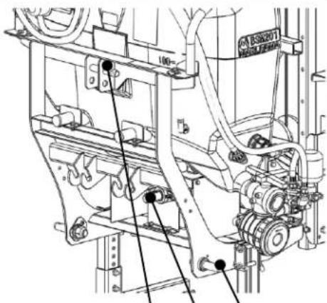 Technical diagram of a mechanical assembly with labeled components and reference numbers