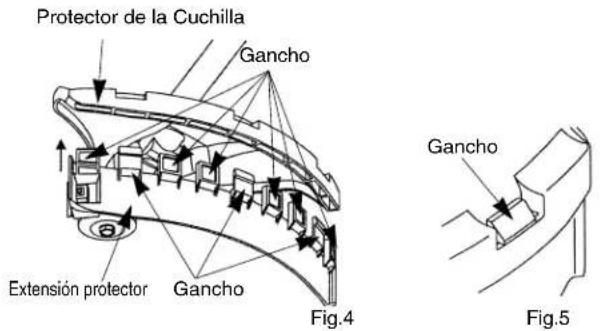 Protector de la Cuchilla Gancho Extension protector Gancho Fig.4 Gancho Fig.5