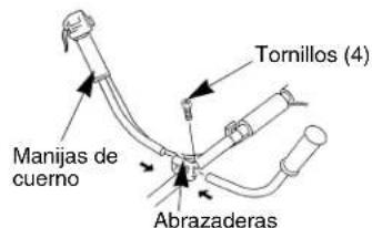 Manijas de cuerno Abrazaderas Tornillos (4)