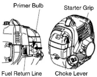 Primer Bulb Fuel Return Line Starter Grip Choke Lever