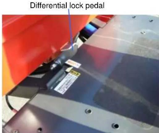 Differential lock pedal