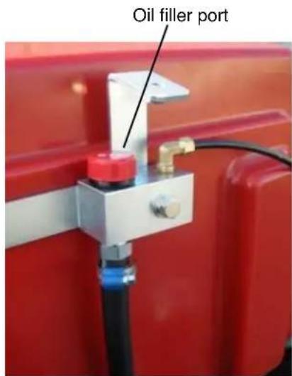 Oil filler port