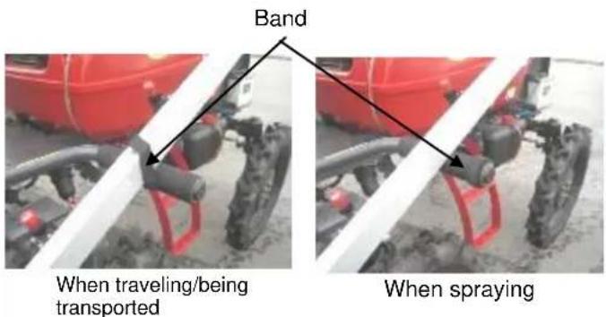 Band When traveling/being transported When spraying