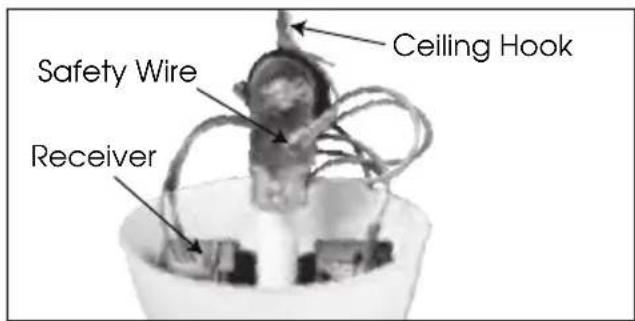 Ceiling Hook Safety Wire Receiver
