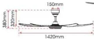 150mm 380mm 320mm 1420mm