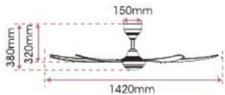 150mm 380mm 320mm 1420mm