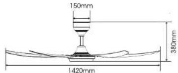 150mm 380mm 1420mm