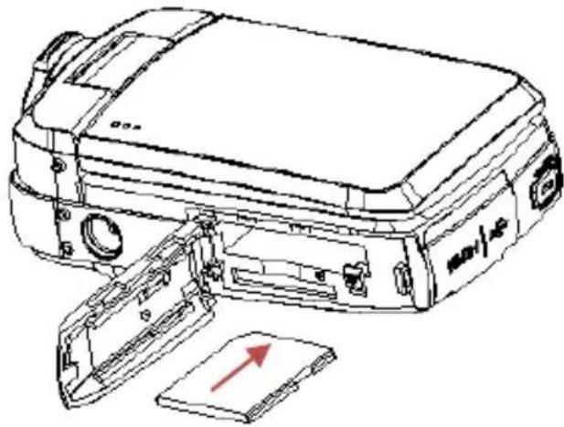 MINOLTA MN50HD - Inserting a Memory Card (SD Card) - 1