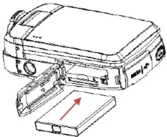 MINOLTA MN50HD - Inserting and Charging the Battery - 1