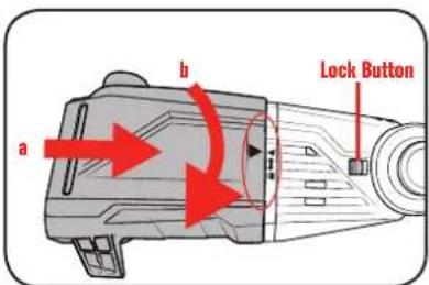 a b Lock Button