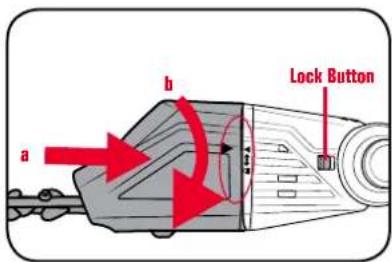 a b Lock Button