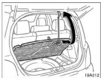 Interior view of a car showing the dashboard and seat area with an arrow indicating direction (no text or symbols)