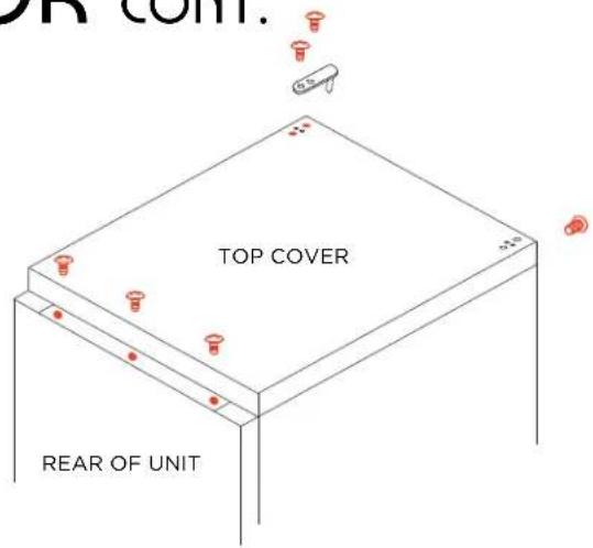 TOP COVER REAR OF UNIT