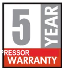 5 YEAR PRESSOR WARRANTY