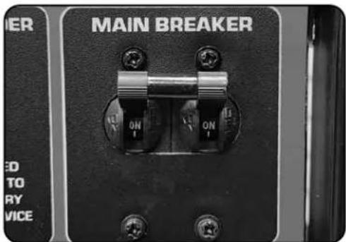 MAIN BREAKER ON ON ED TO RY VICE
