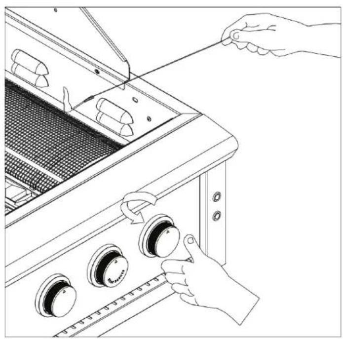 XO XOGRILL36N - MANUALLY LIGHTING THE GRILL - 2