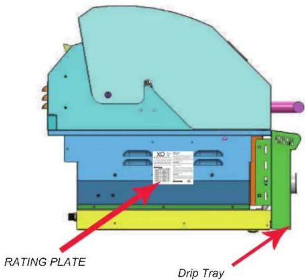 RATING PLATE Drip Tray