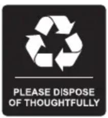 PLEASE DISPOSE OF THOUGHTFULLY