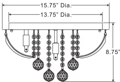 15.75" Dia. 13.75" Dia. 8.75"