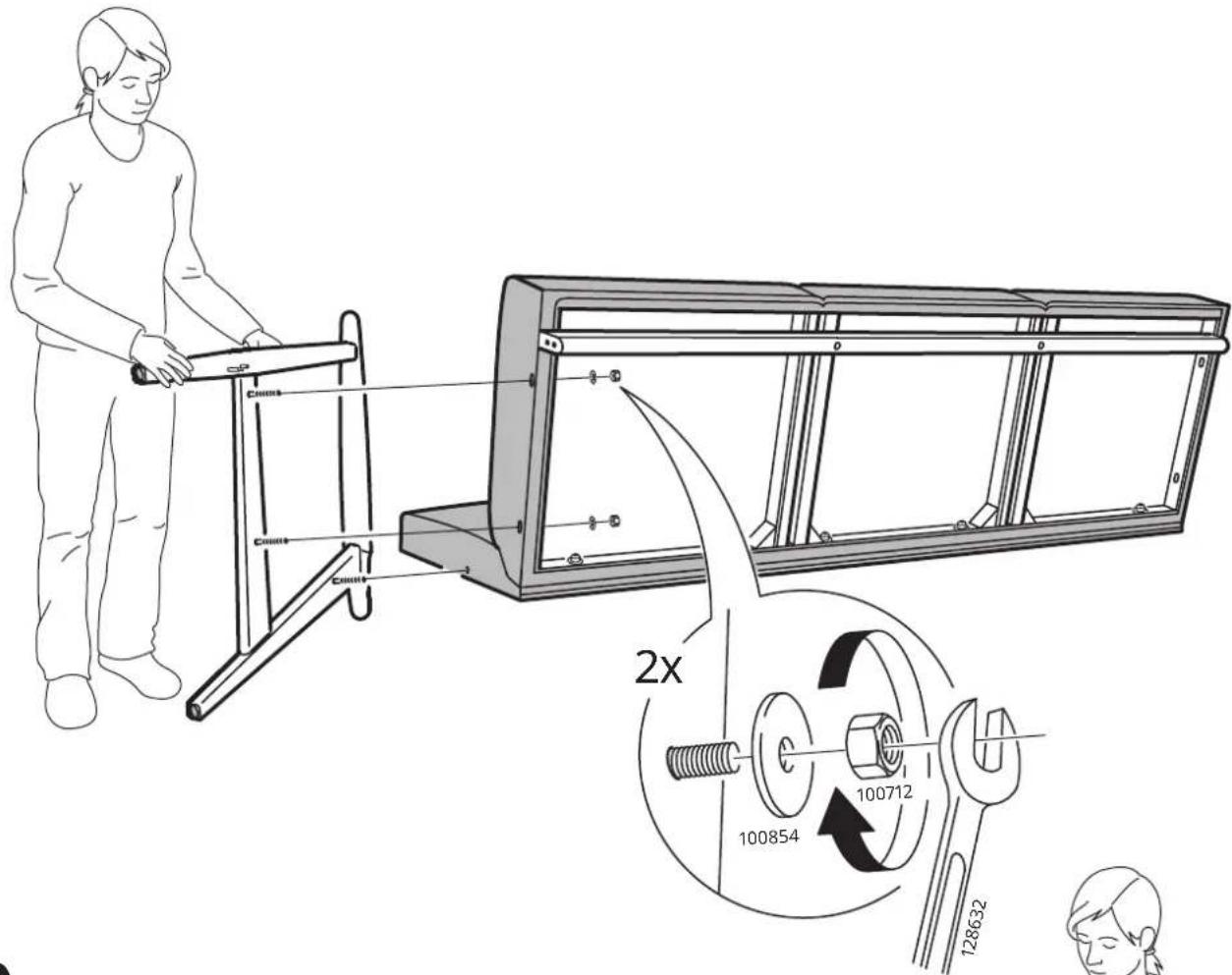 Technical diagram illustrating a mechanical device with labeled parts and a 2x speed indicator, showing tool path and component layout.