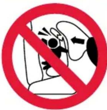 Prohibition sign with pictogram of a person using a device, no text present