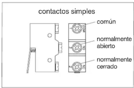 contactos simples común normalmente abierto normalmente cerrado
