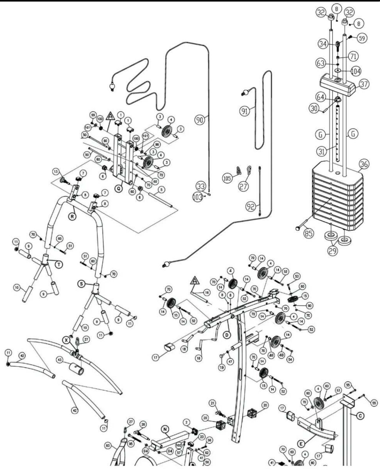 Technical diagram of a bicycle-mounted walk-in system with numbered components and labeled parts