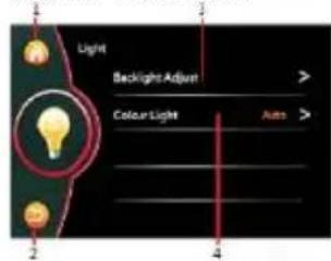 Light Backlight Adjust > Colour Light Auto >