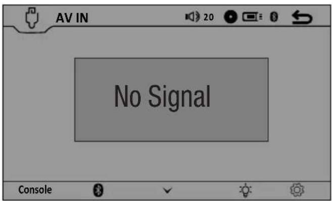 AV IN No Signal Console