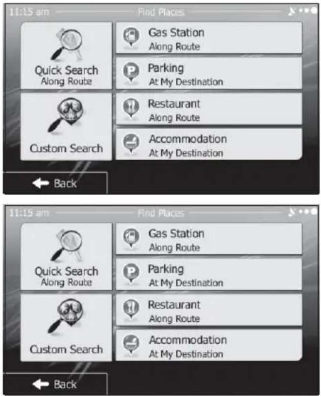 11:15 am Find Places Quick Search Along Route Gas Station Along Route Parking At My Destination Custom Search Restaurant Along Route Accommodation At My Destination Back 11:15 am Find Places Quick Search Along Route Gas Station Along Route Parking At My Destination Custom Search Restaurant Along Route Accommodation At My Destination Back