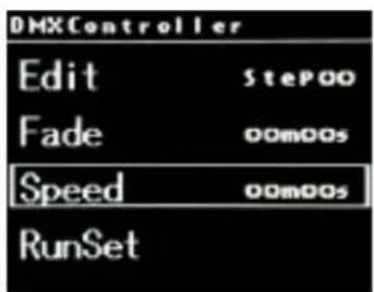 DMXController Edit StePoo Fade 00m00s Speed 00m00s RunSet