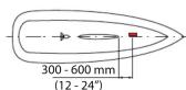 SIMRAD LiveSight Thru-Hull - Mounting location (guidelines only) - 10