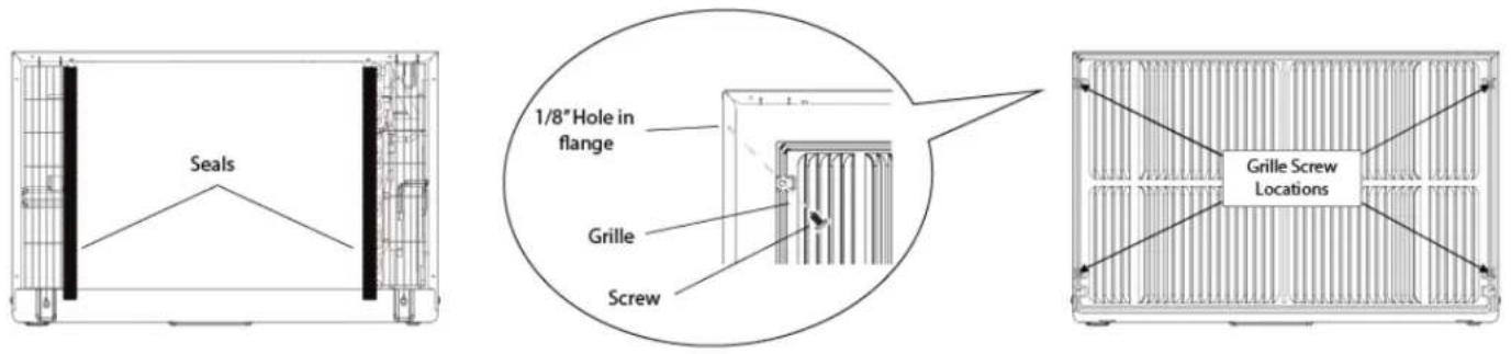 Koldfront WTC8002WCO - Install Rear Louver Panel / Grille Directly on Back of Air Conditioner - 1