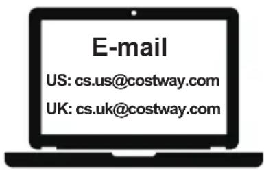 E-mail US: cs.us@costway.com UK: cs.uk@costway.com
