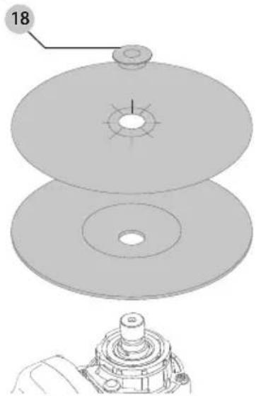 DEWALT DWE4212 - Mounting Sanding Backing Pads (Fig. A, F) - 1