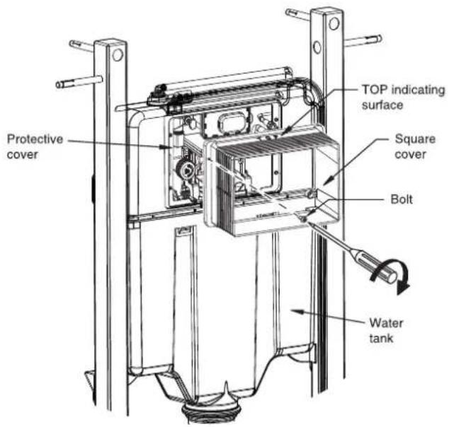 Protective cover TOP indicating surface Square cover Bolt Water tank