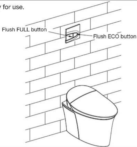 for use. Flush FULL button Flush ECO button