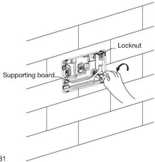Supporting board Locknut