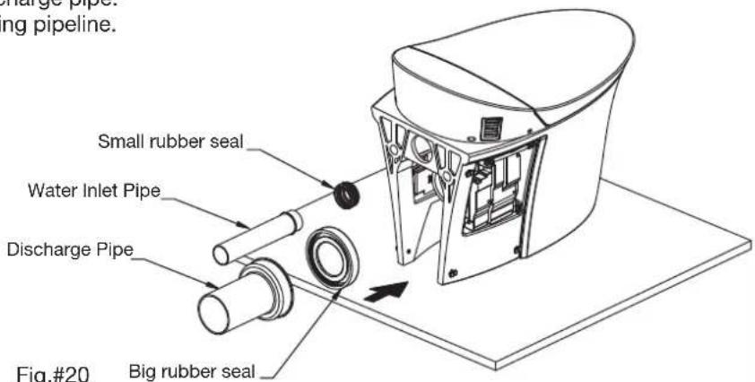 Charge piping ing pipeline. Small rubber seal Water Inlet Pipe Discharge Pipe Fig.#20 Big rubber seal
