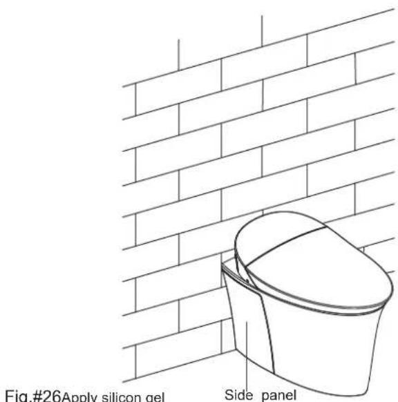 Fig.#26Apply silicon gel Side panel