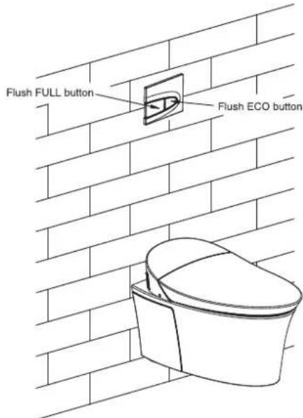 Flush FULL button Flush ECO button